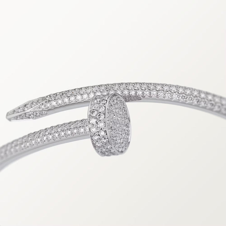 Cartier Juste un Clou Bracelet Classic Model in 18K White Gold with Diamonds