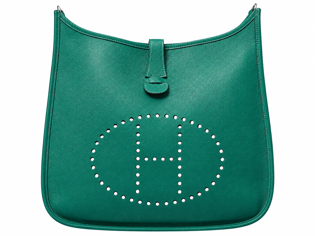 Hermès Evelyne III 33 Bag in Vert Moyen Epsom Leather with Palladium Hardware - Gemaee  UAE