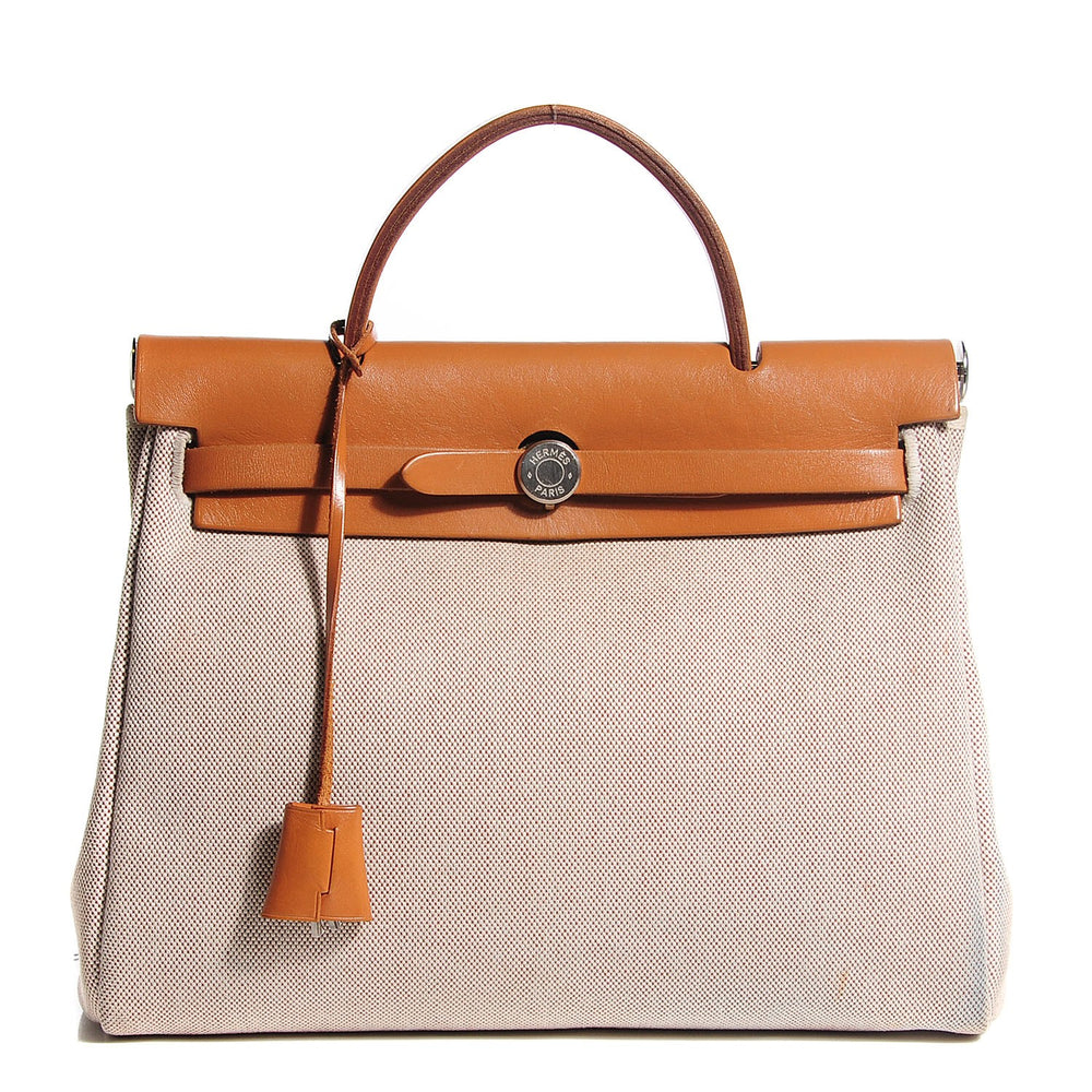 Hermès Herbag Zip 31 Ecru Beige - Gemaee  UAE