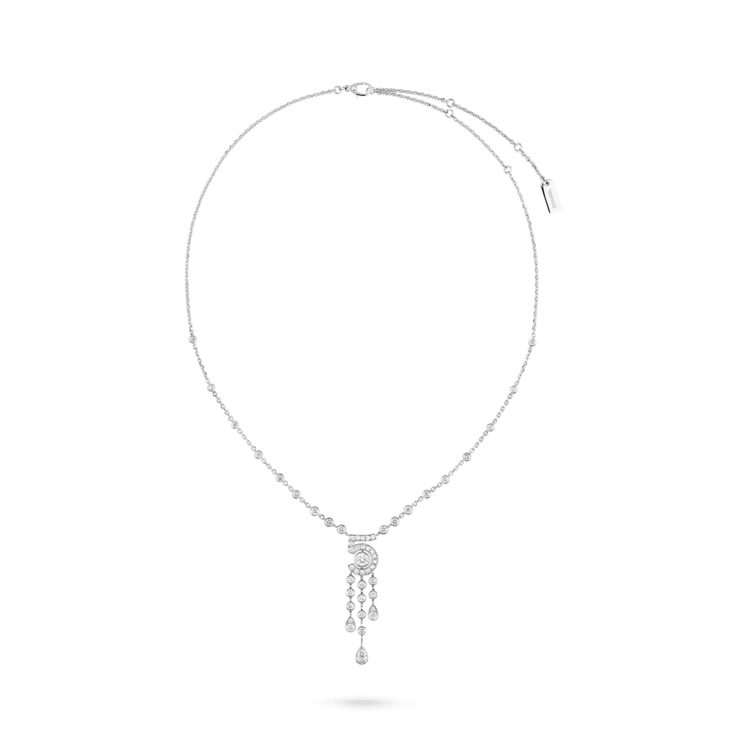 CHANEL Eternal N°5 Necklace in 18K White Gold and Diamonds - Gemaee  UAE