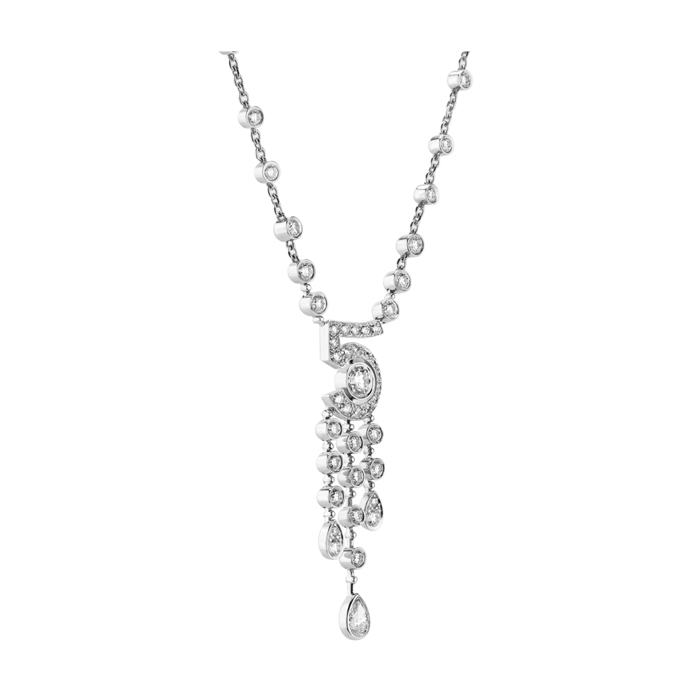 CHANEL Eternal N°5 Necklace in 18K White Gold and Diamonds - Gemaee  UAE