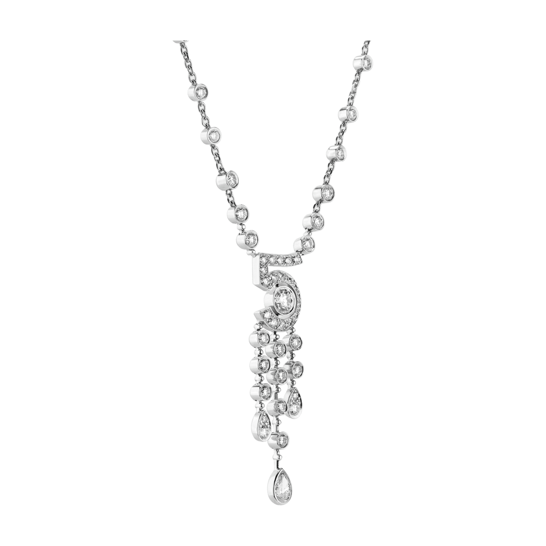 CHANEL Eternal N°5 Necklace in 18K White Gold and Diamonds - Gemaee  UAE