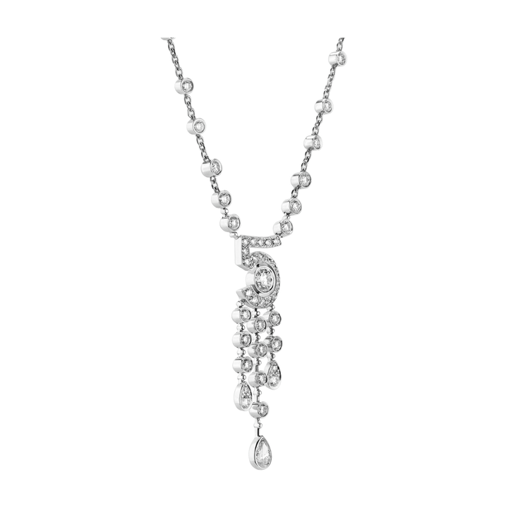 CHANEL Eternal N°5 Necklace in 18K White Gold and Diamonds - Gemaee  UAE