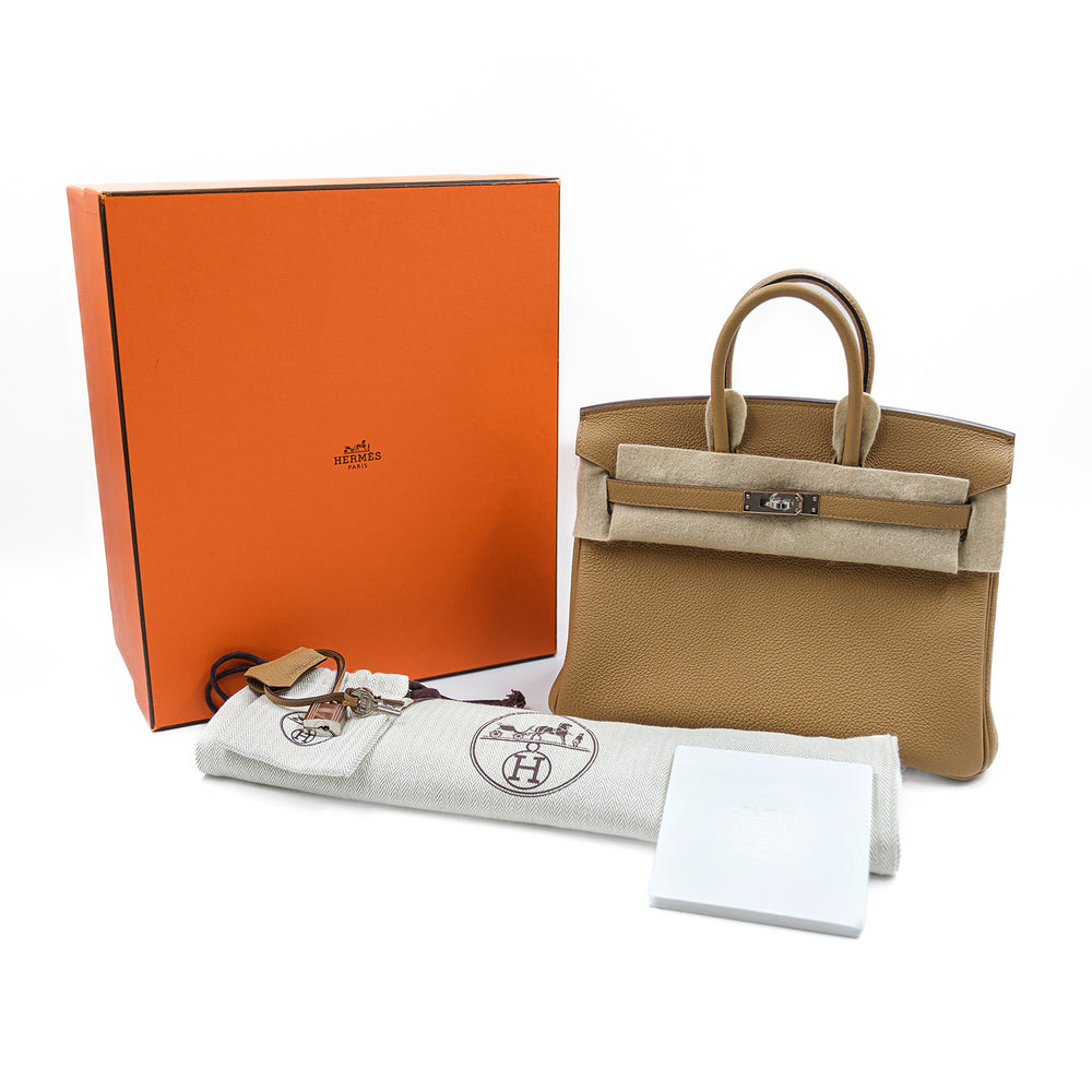 Hermès Birkin 25 Togo Biscuit Palladium Hardware Bag - Gemaee  UAE