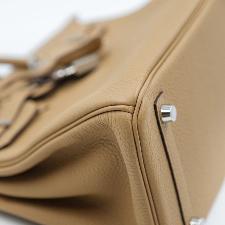 Hermès Birkin 25 Togo Biscuit Palladium Hardware Bag