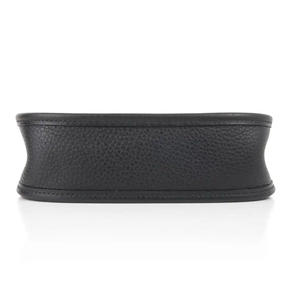 Hermès Evelyne TPM Crossbody Bag in Noir Taurillon Clemence Leather with Gold Hardware