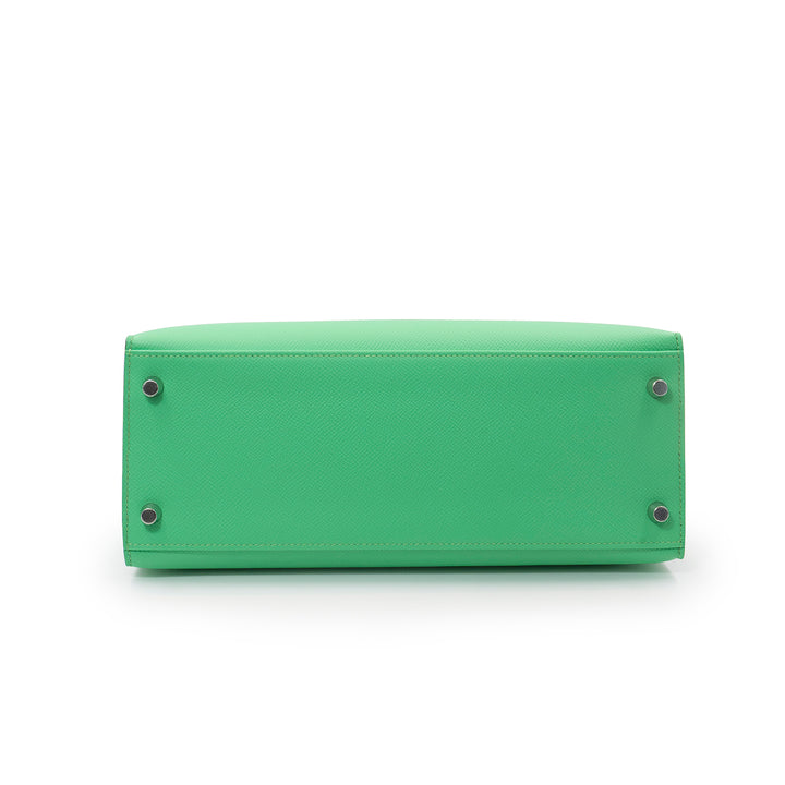 Hermès Kelly II Sellier 28 Vert Comics Epsom Leather Bag with Palladium Hardware