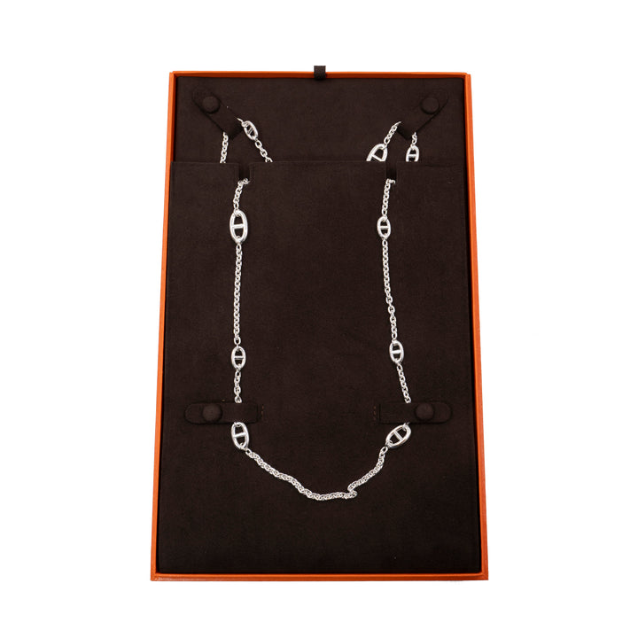 Hermès Farandole Sautoir 160cm Sterling Silver Necklace