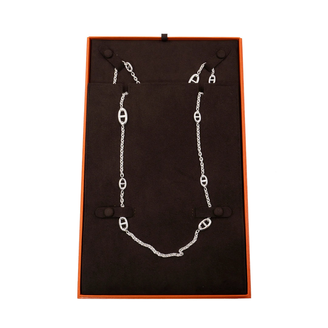 Hermès Farandole Sautoir 160cm Sterling Silver Necklace