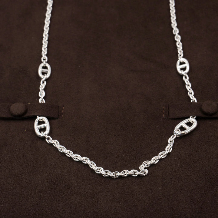 Hermès Farandole Sautoir 160cm Sterling Silver Necklace