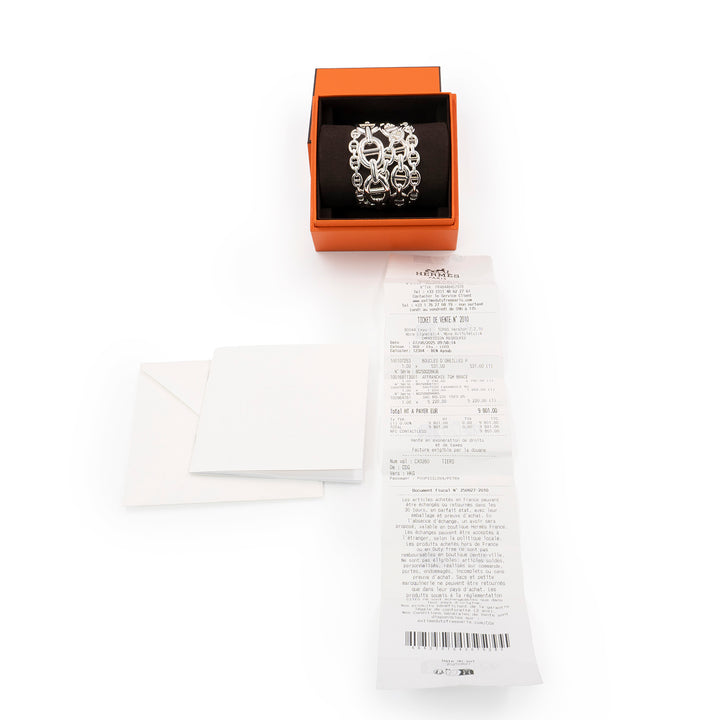 Hermès Chaîne d’Ancre Enchaînée Bracelet Very Large Model in Sterling Silver