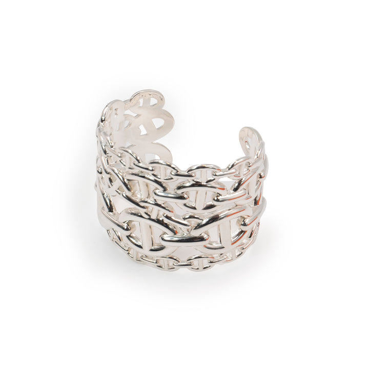 Hermès Chaîne d’Ancre Enchaînée Bracelet Very Large Model in Sterling Silver