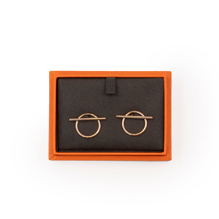 Hermès Échappée Medium Earrings in 18K Rose Gold