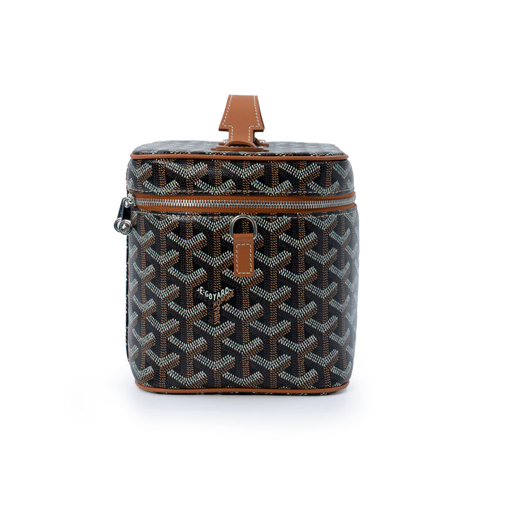 Goyard Hand Painted Vendôme Vanity Case in Brown Goyardine Canvas