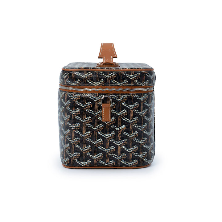 Goyard Hand Painted Vendôme Vanity Case in Brown Goyardine Canvas