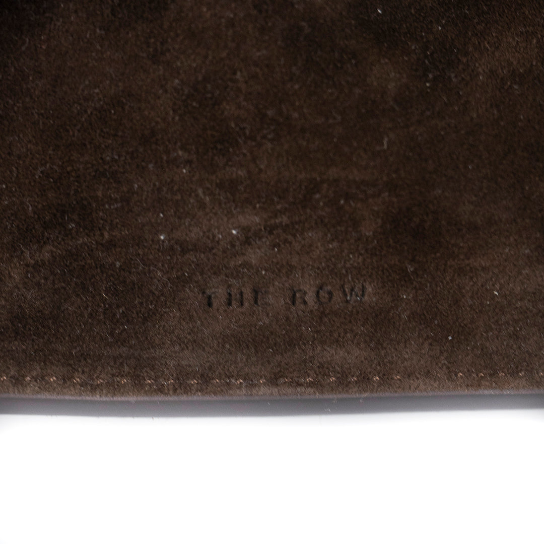 The Row margaux 15 Bag in Brown Suede
