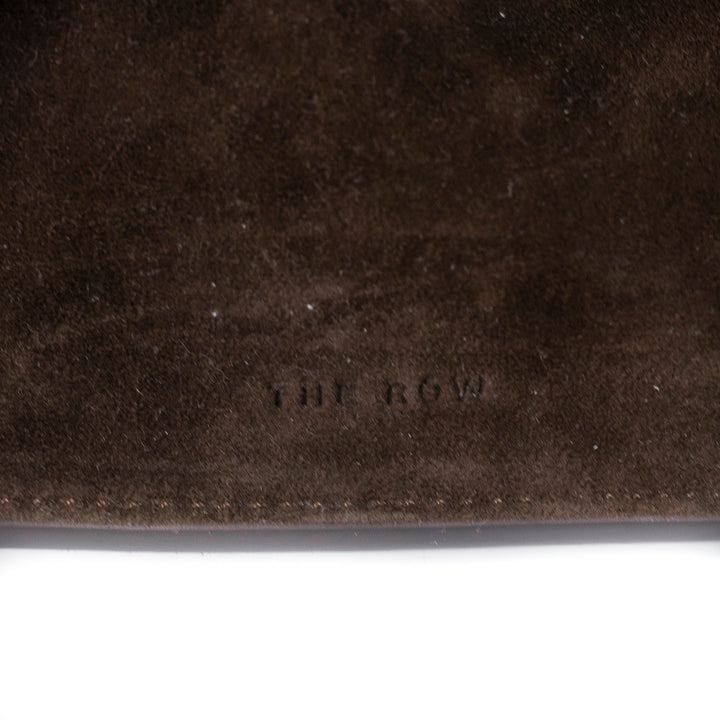 The Row margaux 15 Bag in Brown Suede