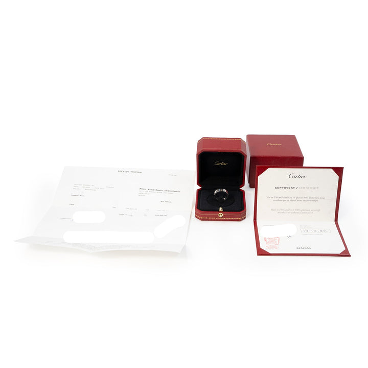 Cartier Love Ring in 18K White Gold Classic Model with 3 Diamonds
