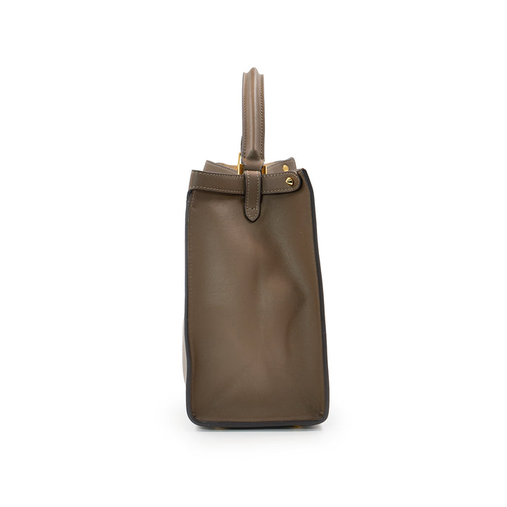 Fendi Peekaboo X-Lite Medium in Brown Leather Top Handle Bag