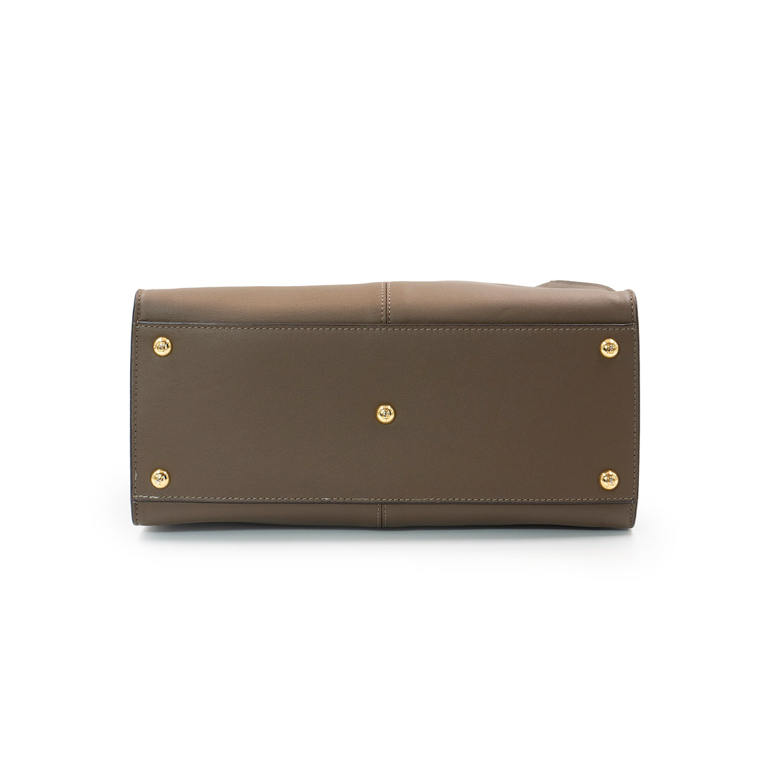 Fendi Peekaboo X-Lite Medium in Brown Leather Top Handle Bag