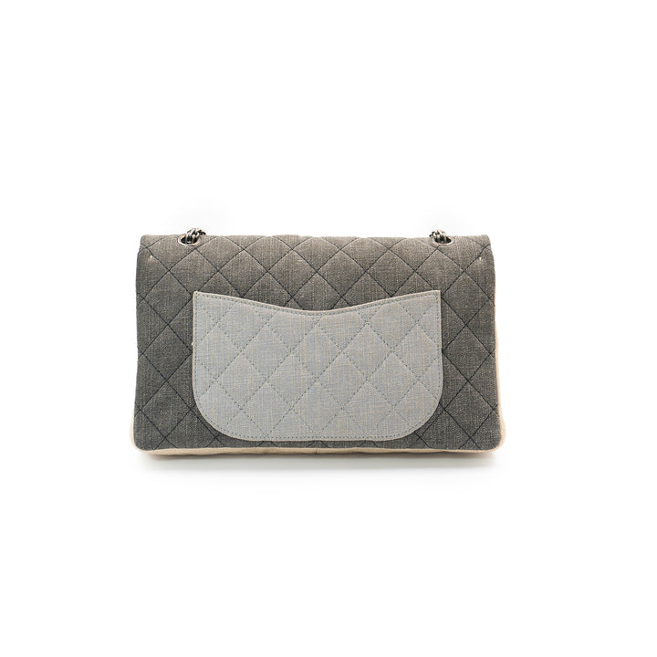 Chanel 2.55 Reissue Large Tri-Color Denim Flap Bag with Ruthenium Hardware