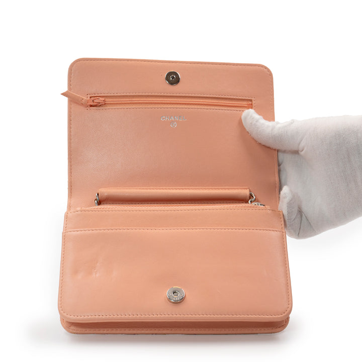 Chanel Limited Edition Wallet on Chain Bag in Pink Leather