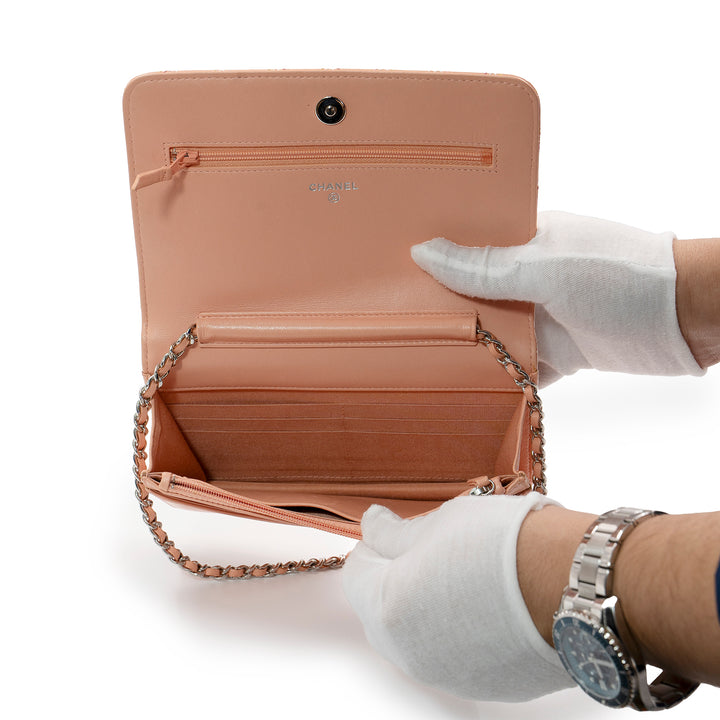Chanel Limited Edition Wallet on Chain Bag in Pink Leather