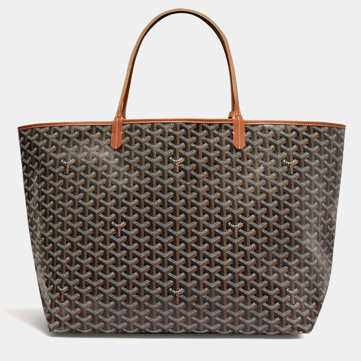 Goyard Black & Tan Goyardine Coated Canvas and Leather Saint Louis GM Tote Bag