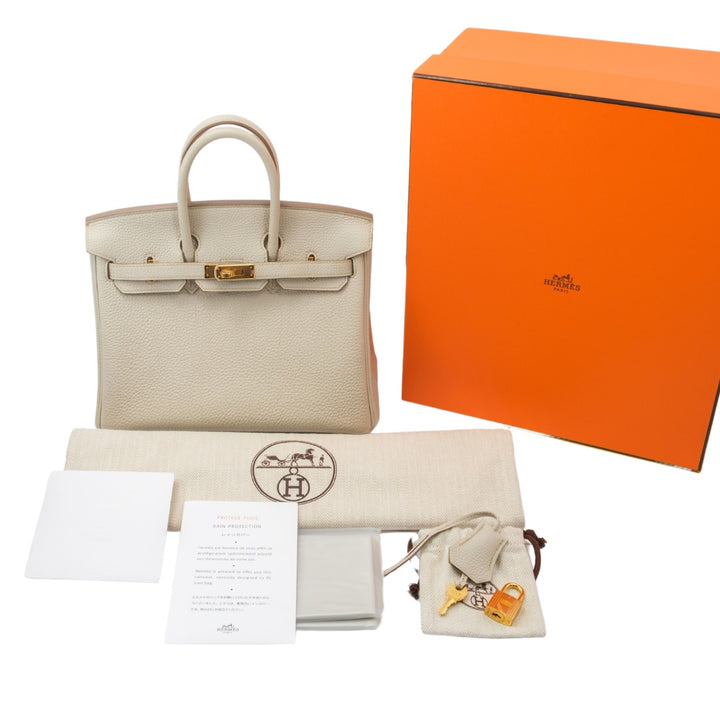 Hermès Birkin 25 in Beton Color Togo Leather with Gold Hardware