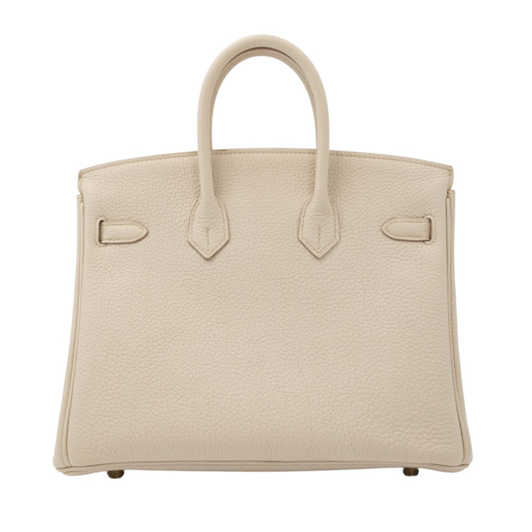 Hermès Birkin 25 in Beton Color Togo Leather with Gold Hardware