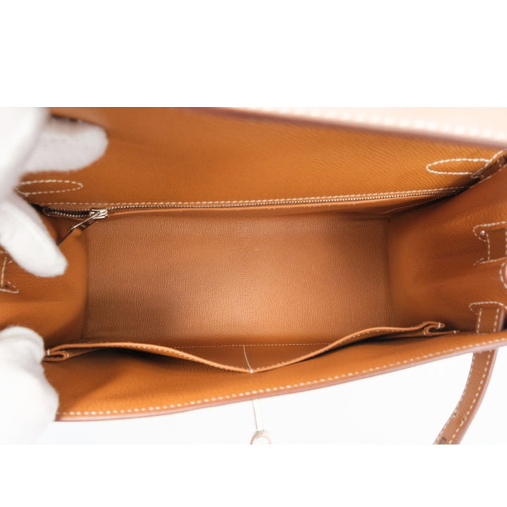 Hermès Kelly Sellier 28 in Gold Color Epsom Leather with Palladium Hardware Bag