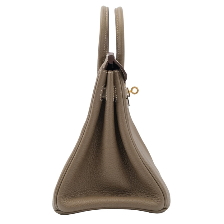 Hermès Birkin 25 in Etoupe Color Togo Leather with Gold Hardware Bag