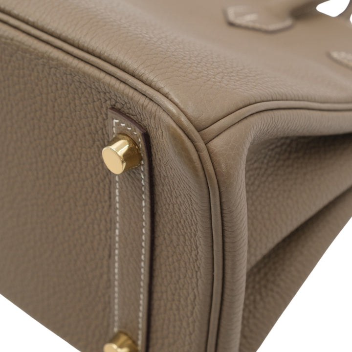 Hermès Birkin 25 in Etoupe Color Togo Leather with Gold Hardware Bag