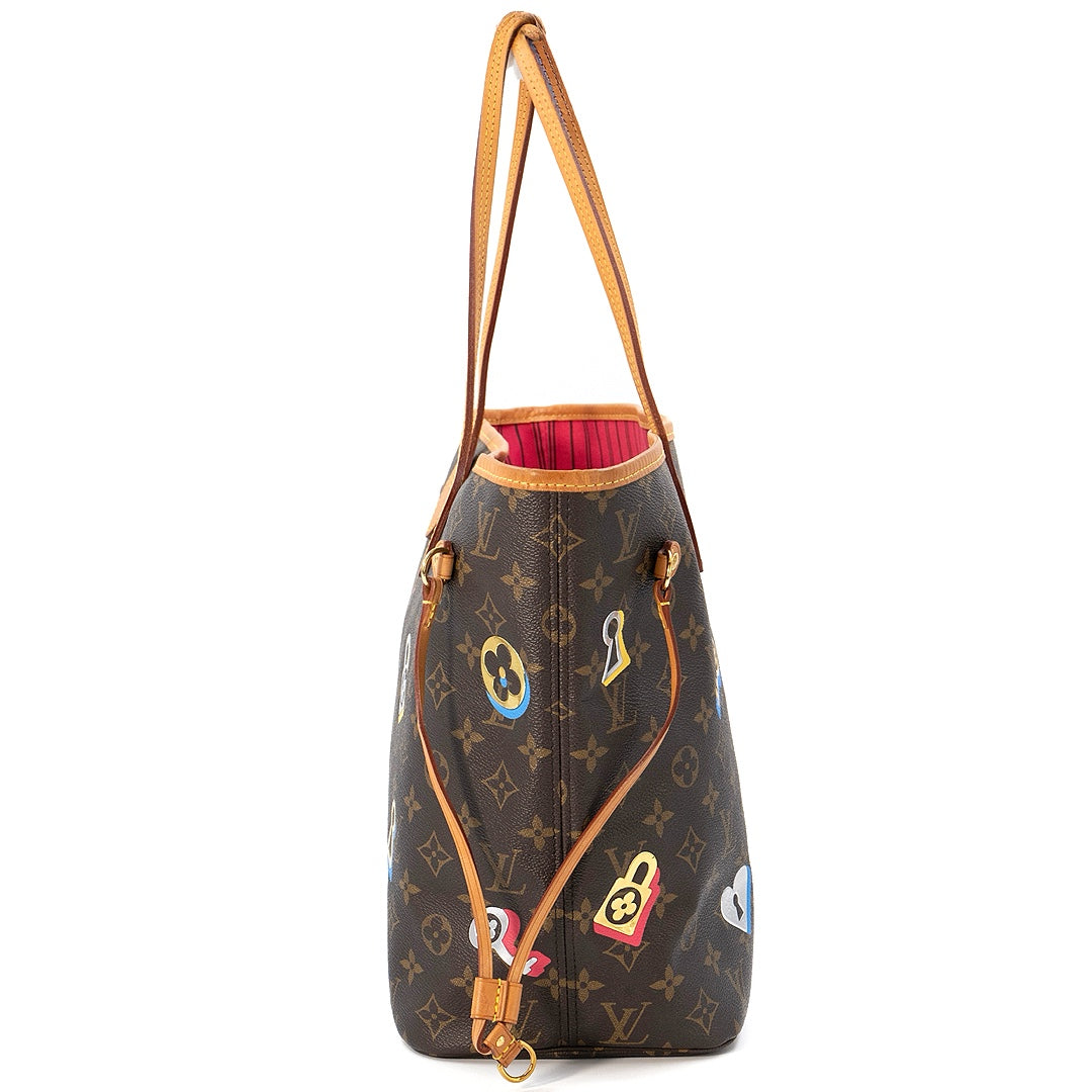 Louis Vuitton Neverfull NM Limited Edition Love Lock Monogram Canvas MM tote bag