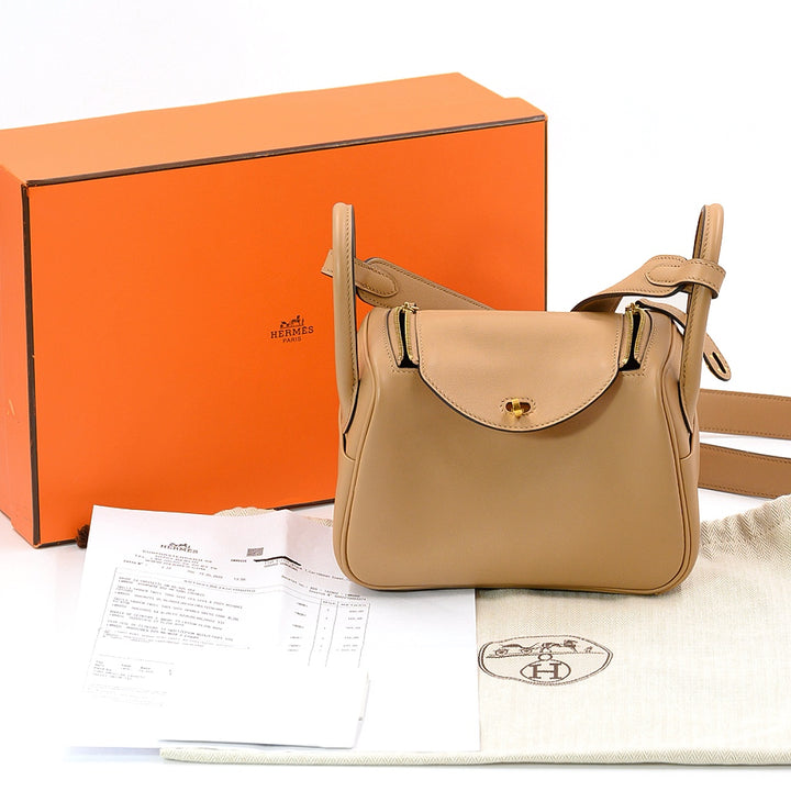 Hermès Chai Leather Mini Lindy 20 Shoulder Bag