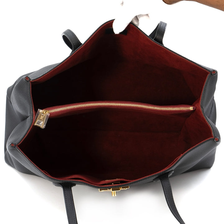 Louis Vuitton Black Leather Lockme Shopper Bag