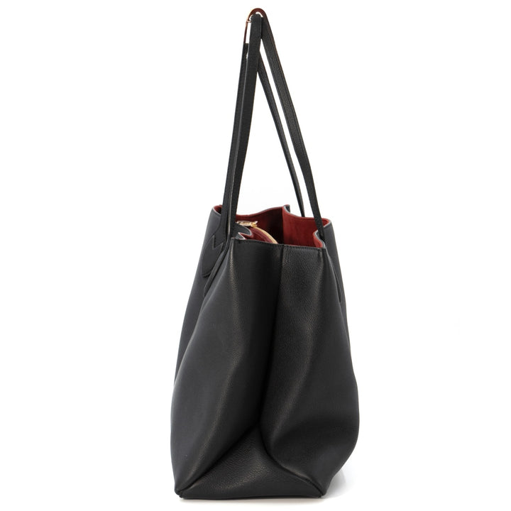 Louis Vuitton Black Leather Lockme Shopper Bag