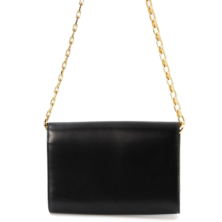 Louis Vuitton Black Leather Chain Louise GM Bag