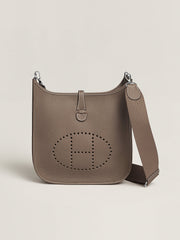Hermès Evelyne III 29 Shoulder Bag in Étoupe Taurillon Clémence Leather with Palladium Hardware