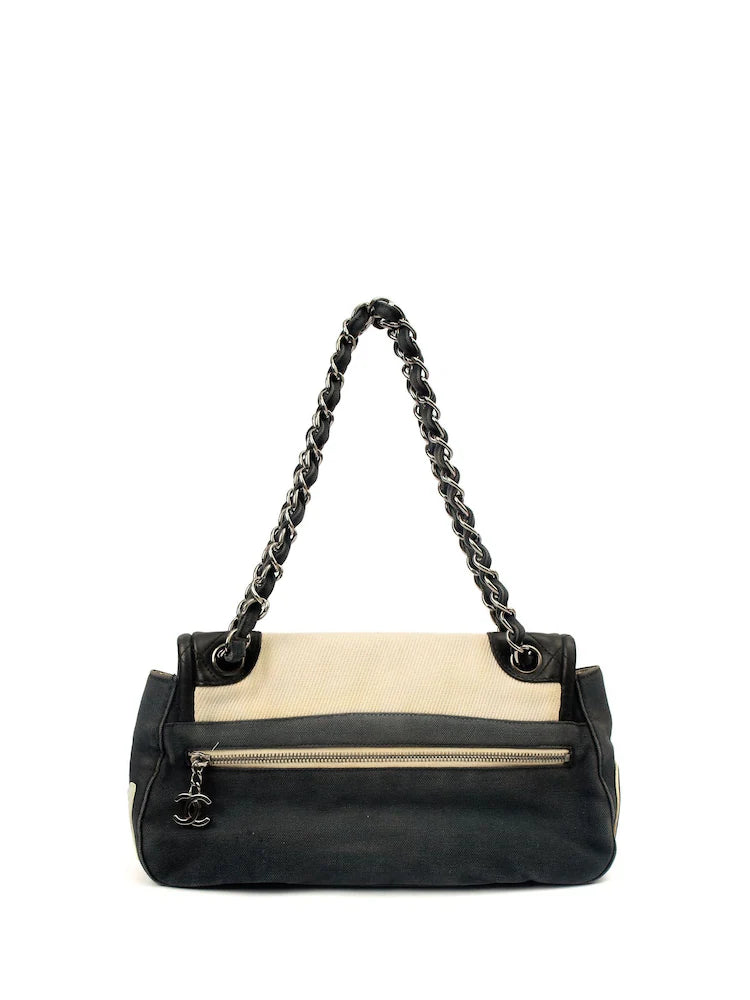 Chanel No. 5 Giant Mademoiselle Lock Flap Bag in Tri-Colour Canvas and Leather with Gunmetal Hardware - Gemaee  UAE