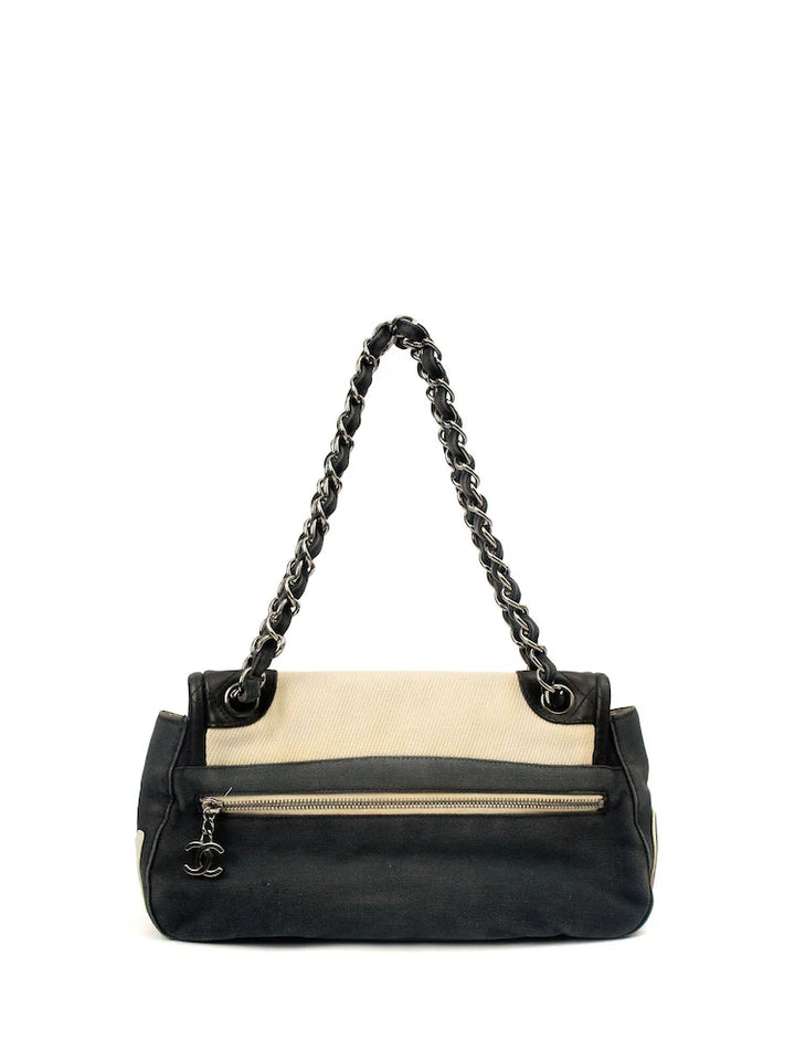 Chanel No. 5 Giant Mademoiselle Lock Flap Bag in Tri-Colour Canvas and Leather with Gunmetal Hardware - Gemaee  UAE