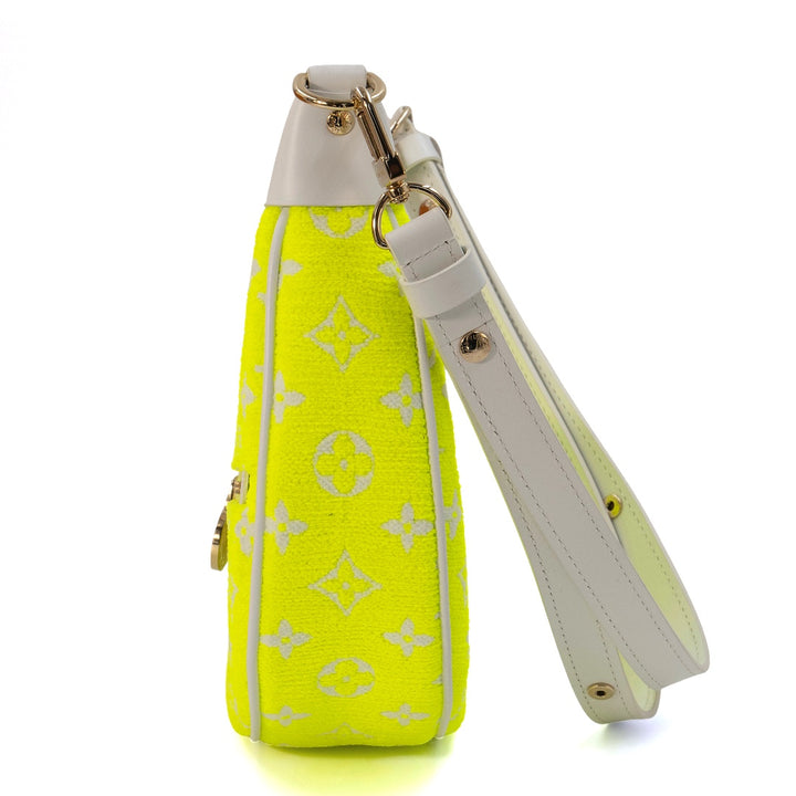 Louis Vuitton Monogram Jacquard Chain Neon Yellow Shoulder Bag with Gold Tone Hardware