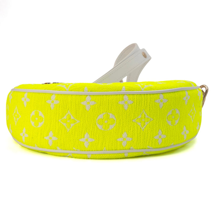 Louis Vuitton Monogram Jacquard Chain Neon Yellow Shoulder Bag with Gold Tone Hardware