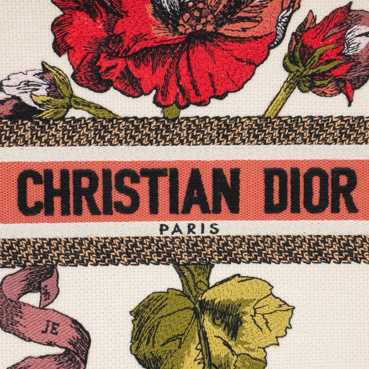 Christian Dior Fleurs Bibliques Embroidery Vertical Book tote bag