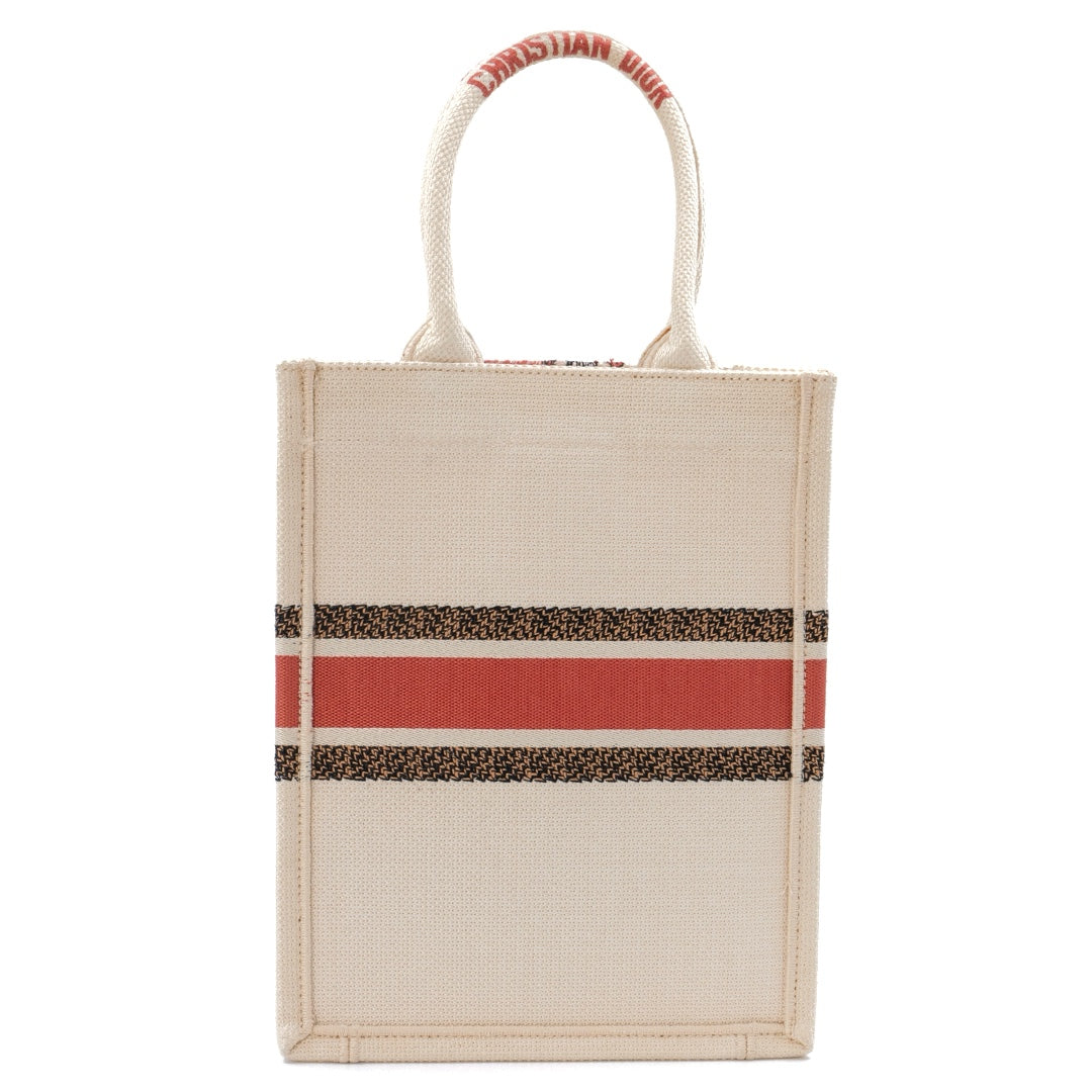 Christian Dior Fleurs Bibliques Embroidery Vertical Book tote bag