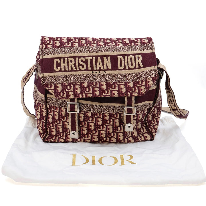 Christian Dior Diorcamp Messenger Bag Lila Oblique Canvas Medium