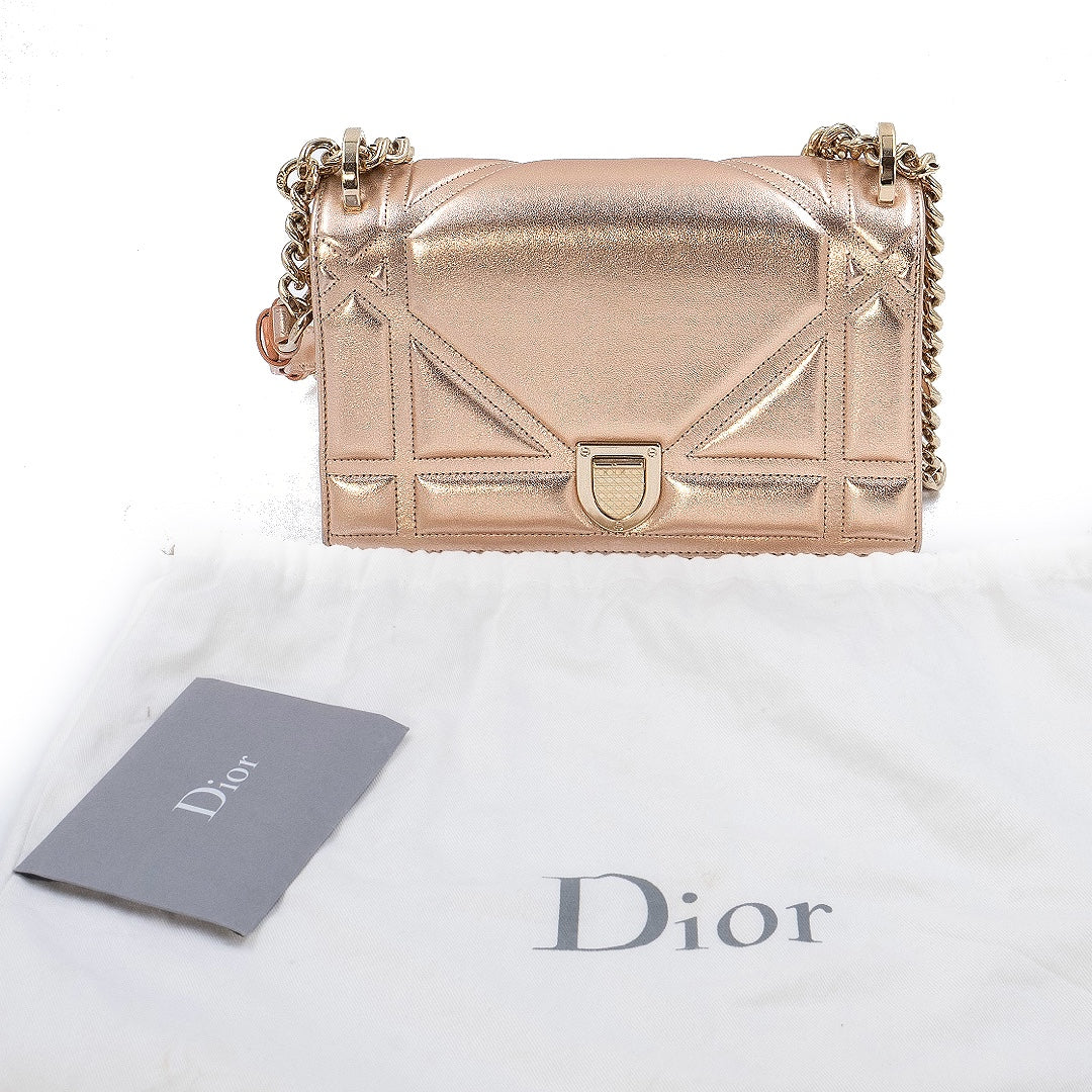 Christian Dior Diorama Rose Gold Chain Bag