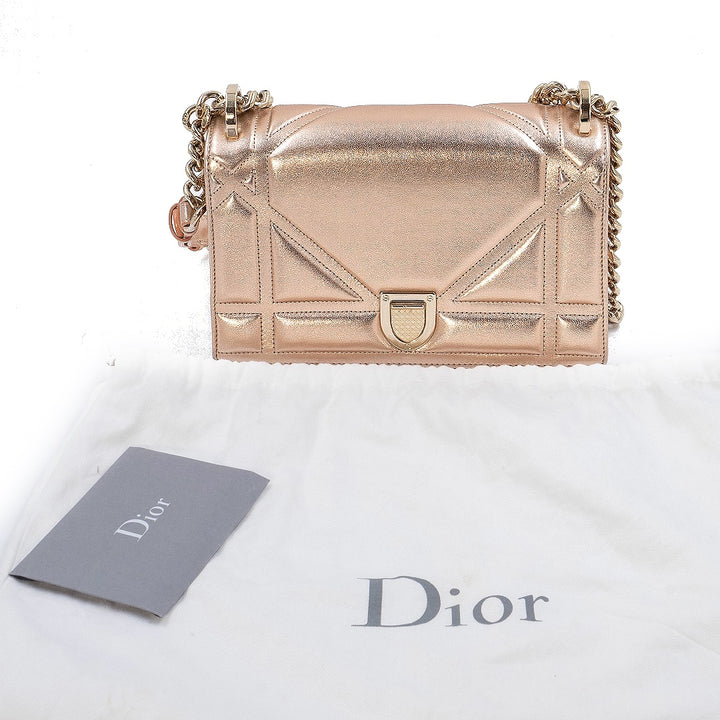 Christian Dior Diorama Rose Gold Chain Bag