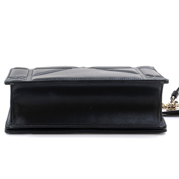 Christian Dior Diorama Black Medium Lambskin Chain Bag with Gold Hardware