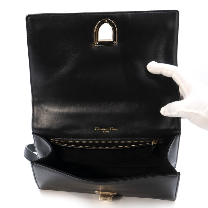 Christian Dior Diorama Black Medium Lambskin Chain Bag with Gold Hardware